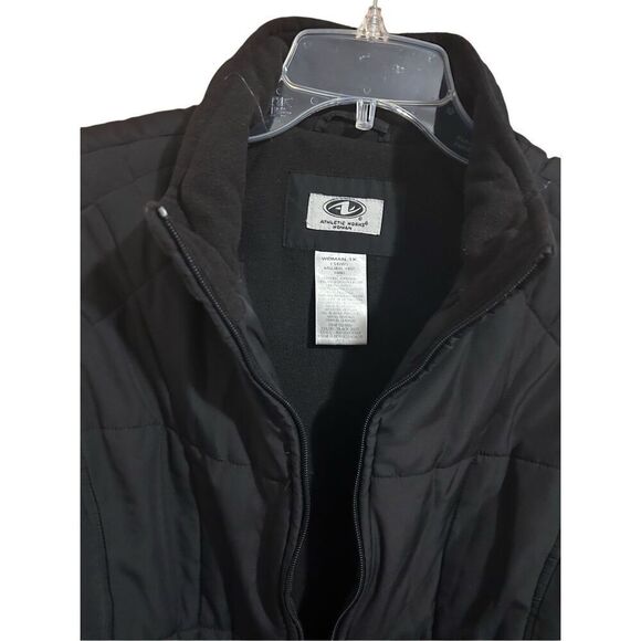 Althletic Works Woman Women’s Size 1X Black Quilted Zip Up Vest Pockets - Picture 8 of 12